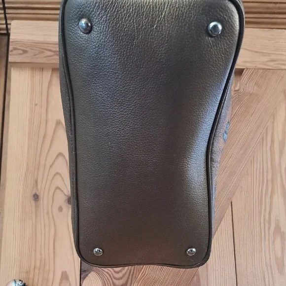 Hand Painted Women's Tote Bag Satchel Eagle & Floral Artwork Purse Shoulder Bag - Picture 11 of 16